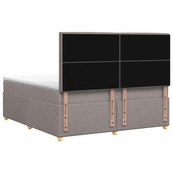 vidaXL Posteľ boxspring s matracom Sivohnedá 140 x 200 cm Látka – Obrázok 7