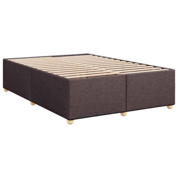 vidaXL Posteľ boxspring s matracom Tmavohnedá 140 x 200 cm Látka – Obrázok 4