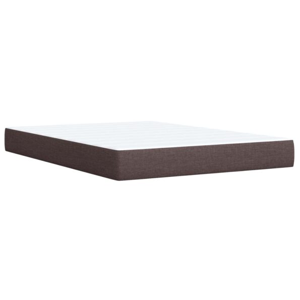 vidaXL Posteľ boxspring s matracom Tmavohnedá 140 x 200 cm Látka – Obrázok 5