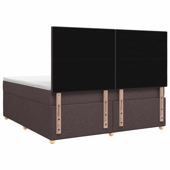vidaXL Posteľ boxspring s matracom Tmavohnedá 140 x 200 cm Látka – Obrázok 7