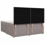 vidaXL Posteľ boxspring s matracom Sivohnedá 160 x 200 cm Látka – Obrázok 7