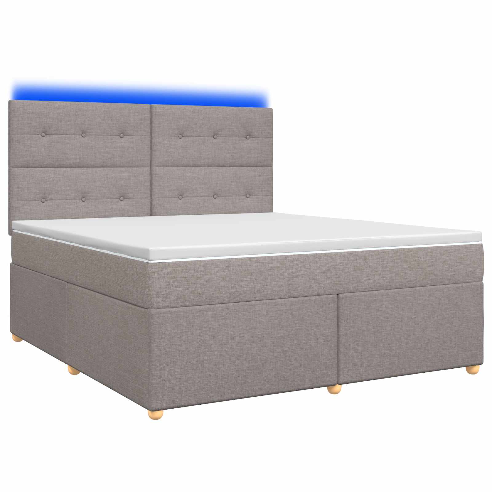 3455410_1.jpg vidaXL Posteľ boxspring s matracom Sivohnedá 180 x 200 cm Látka – Obrázok 1