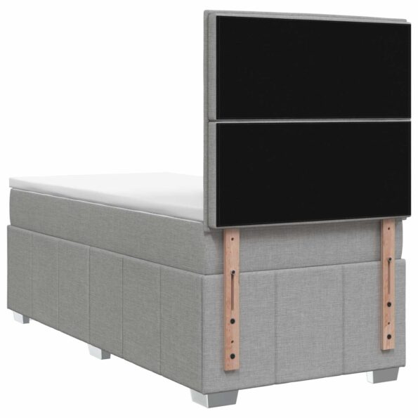 vidaXL LED boxspring posteľ s matracom Svetlosivá 80 x 200 cm Látka – Obrázok 7
