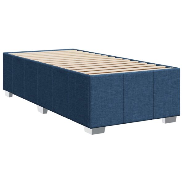 vidaXL LED boxspring posteľ s matracom Modrá 80 x 200 cm Látka – Obrázok 4