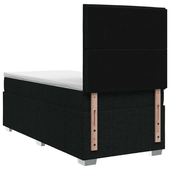 vidaXL LED boxspring posteľ s matracom Čierna 90 x 190 cm Látka – Obrázok 7