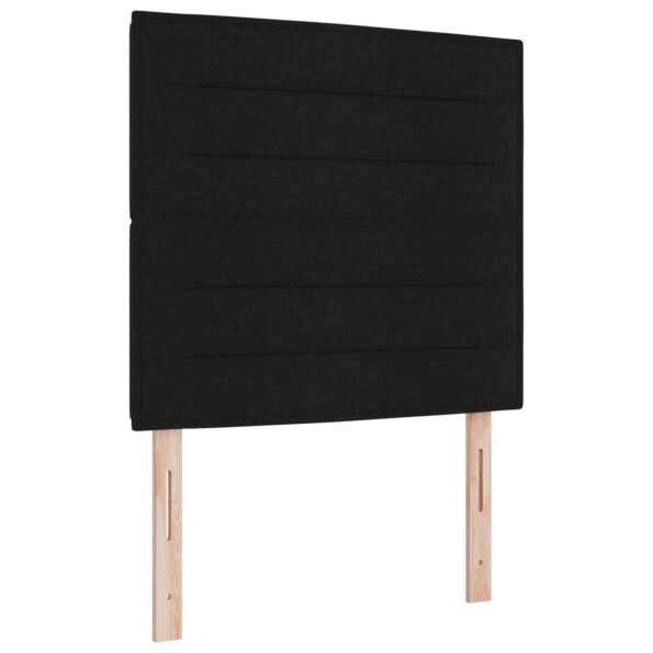 vidaXL LED boxspring posteľ s matracom Čierna 90 x 200 cm Látka – Obrázok 3