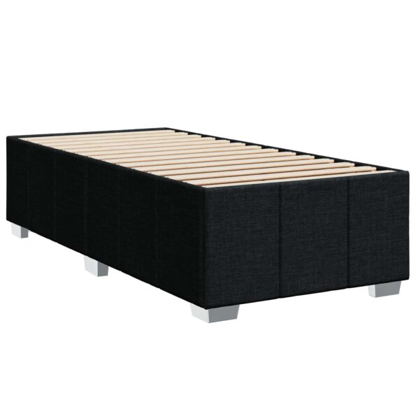 vidaXL LED boxspring posteľ s matracom Čierna 90 x 200 cm Látka – Obrázok 4