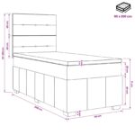 vidaXL LED boxspring posteľ s matracom Sivohnedá 90 x 200 cm Látka – Obrázok 11