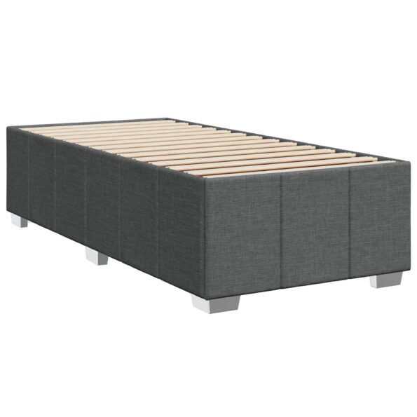 vidaXL LED boxspring posteľ s matracom Tmavosivá 100 x 200 cm Látka – Obrázok 4