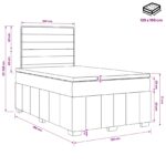 vidaXL LED boxspring posteľ s matracom Tmavosivá 120 x 190 cm Látka – Obrázok 11