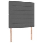 vidaXL LED boxspring posteľ s matracom Tmavosivá 120 x 190 cm Látka – Obrázok 3