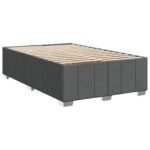 vidaXL LED boxspring posteľ s matracom Tmavosivá 120 x 190 cm Látka – Obrázok 4