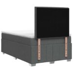 vidaXL LED boxspring posteľ s matracom Tmavosivá 120 x 190 cm Látka – Obrázok 7