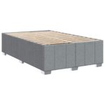 vidaXL LED boxspring posteľ s matracom Svetlosivá 120 x 190 cm Látka – Obrázok 4