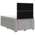 vidaXL LED boxspring posteľ s matracom Svetlosivá 120 x 190 cm Látka – Obrázok 7
