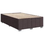 vidaXL LED boxspring posteľ s matracom Tmavohnedá 120 x 190 cm Látka – Obrázok 4