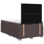vidaXL LED boxspring posteľ s matracom Tmavohnedá 120 x 190 cm Látka – Obrázok 7