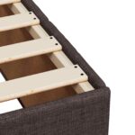 vidaXL LED boxspring posteľ s matracom Tmavohnedá 120 x 190 cm Látka – Obrázok 9