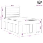 vidaXL LED boxspring posteľ s matracom Tmavosivá 120 x 200 cm Látka – Obrázok 10