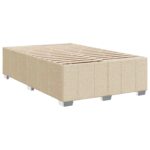 vidaXL LED boxspring posteľ s matracom Krémová 120 x 200 cm Látka – Obrázok 4