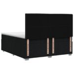 vidaXL LED boxspring posteľ s matracom Čierna 140 x 200 cm Látka – Obrázok 7
