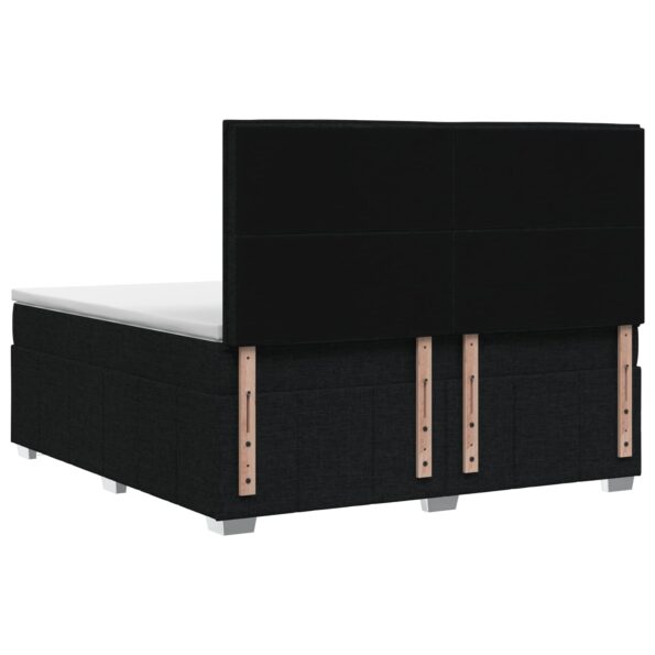 vidaXL LED boxspring posteľ s matracom Čierna 140 x 200 cm Látka – Obrázok 7
