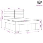 vidaXL LED boxspring posteľ s matracom Čierna 160 x 200 cm Látka – Obrázok 10