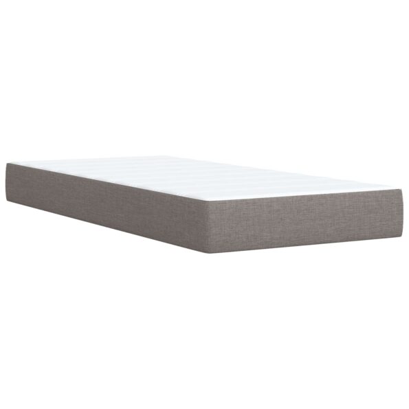 vidaXL LED boxspring posteľ s matracom Sivohnedá 90 x 200 cm Látka – Obrázok 5