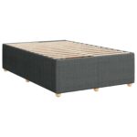 vidaXL LED boxspring posteľ s matracom Tmavosivá 120 x 190 cm Látka – Obrázok 4