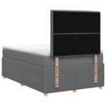 vidaXL LED boxspring posteľ s matracom Tmavosivá 120 x 190 cm Látka – Obrázok 7