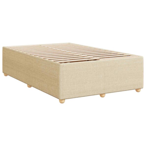 vidaXL LED boxspring posteľ s matracom Krémová 120 x 190 cm Látka – Obrázok 4