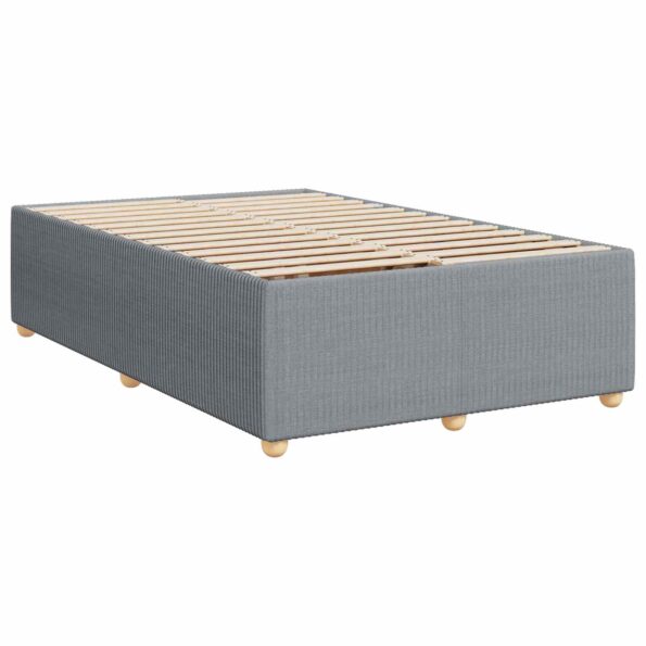 vidaXL LED boxspring posteľ s matracom Svetlosivá 120 x 200 cm Látka – Obrázok 4