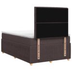 vidaXL LED boxspring posteľ s matracom Tmavohnedá 120 x 200 cm Látka – Obrázok 7
