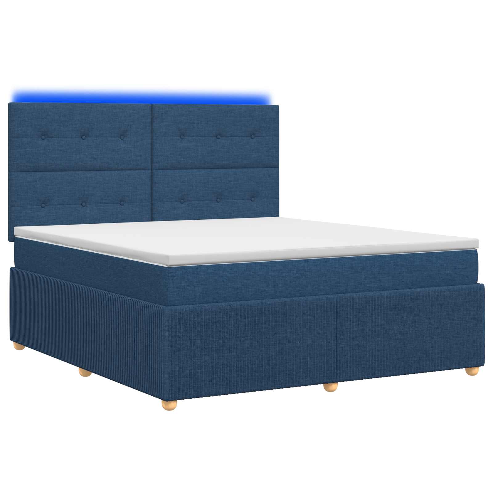 3455859_1.jpg vidaXL LED boxspring posteľ s matracom Modrá 140 x 190 cm Látka – Obrázok 1