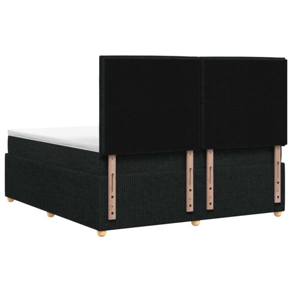 vidaXL LED boxspring posteľ s matracom Čierna 140 x 200 cm Látka – Obrázok 7