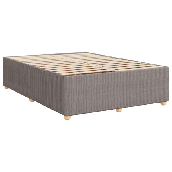 vidaXL LED boxspring posteľ s matracom Sivohnedá 140 x 200 cm Látka – Obrázok 4
