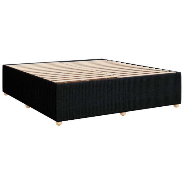 vidaXL LED boxspring posteľ s matracom Čierna 160 x 200 cm Látka – Obrázok 4