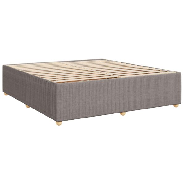 vidaXL LED boxspring posteľ s matracom Sivohnedá 160 x 200 cm Látka – Obrázok 4