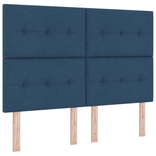 vidaXL LED boxspring posteľ s matracom Modrá 160 x 200 cm Látka – Obrázok 3