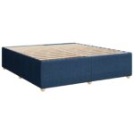 vidaXL LED boxspring posteľ s matracom Modrá 160 x 200 cm Látka – Obrázok 4