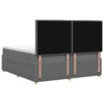vidaXL LED boxspring posteľ s matracom Tmavosivá 200 x 200 cm Látka – Obrázok 7