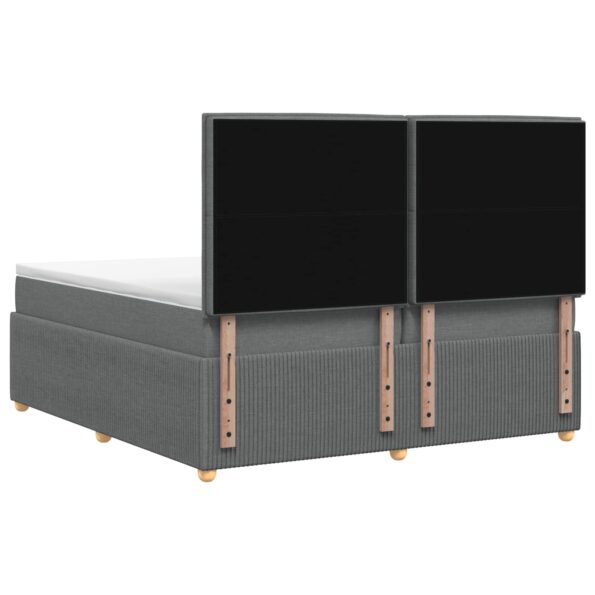 vidaXL LED boxspring posteľ s matracom Tmavosivá 200 x 200 cm Látka – Obrázok 7