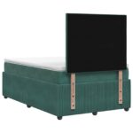 vidaXL LED boxspring posteľ s matracom Tmavozelená 120 x 190 cm Zamat – Obrázok 7
