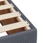 vidaXL LED boxspring posteľ s matracom Tmavosivá 120 x 190 cm Zamat – Obrázok 9