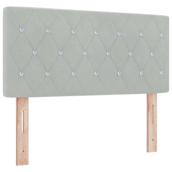 vidaXL Polohovací postel s matrací Svetlosivá 90 x 200 cm Zamat – Obrázok 3