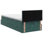 vidaXL Polohovací postel s matrací Tmavozelená 90 x 200 cm Zamat – Obrázok 8