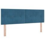 vidaXL Polohovací postel s matrací Tmavomodrá 160 x 200 cm Zamat – Obrázok 3
