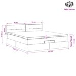 vidaXL Polohovací postel s matrací Svetlosivá 180 x 200 cm Zamat – Obrázok 11