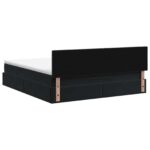 vidaXL Polohovací postel s matrací Čierna 180 x 200 cm Zamat – Obrázok 9