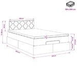 vidaXL Polohovací postel s matrací Čierna 120 x 200 cm Zamat – Obrázok 11